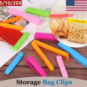 5-20X Food Bag Clips Sealer Packet Clamps Airtight Pegs for Home Office Fridge - Picture 1 of 26