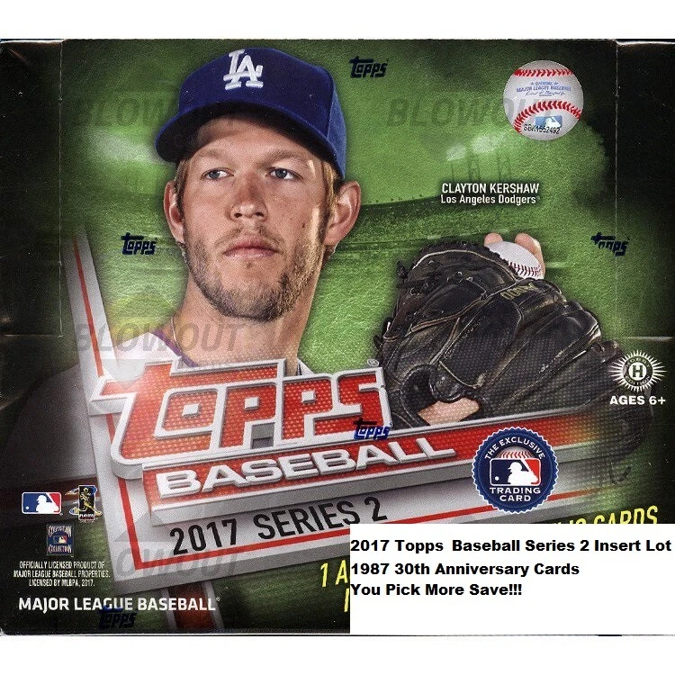 2017 Topps Baseball 30th Anniversary 1987 Series 2 Insert Lot Buy More SAVE 20% - Image 1 of 1