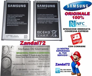 BATTERIA ORIGINALE SAMSUNG NOTE 3 NEO N7505 N7500 3100mAh EB-BN750BBE NFC MINI - Imagen 1 de 5