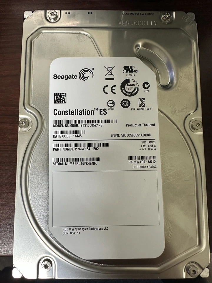 1TB SEAGATE Constellation ES 3.5" SATA II Hard Drive ST31000524NS   TESTED - Image 1 of 1