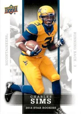 Charles Sims 22 2014 Upper Deck Star Rookies RC - West Virginia Mountaineers - Image 1 of 2