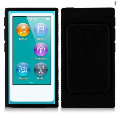 Soft Gel -Case Rubber Cover Belt Clip Holder For iPod 7th Generation Nano - Image 1 of 4