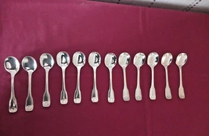 12 cuilleres a glace en métal argenté frionnet modèle coquille vendome - Picture 1 of 10