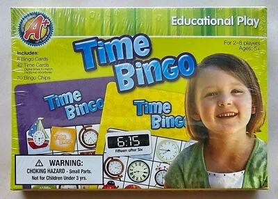 Time Bingo Educational Play, Ages 5+, 2-8 Players - New - Image 1 of 2