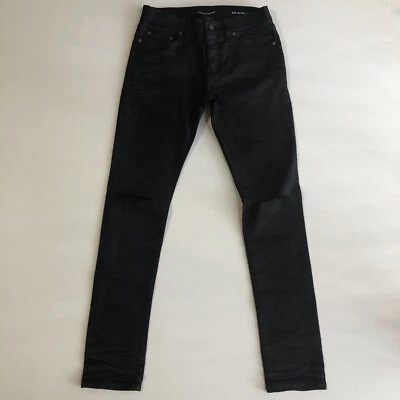 SAINT LAURENT Men’s Skinny Trousers Black Stretch Distressed Pockets Pants Sz 29 - Image 1 of 4