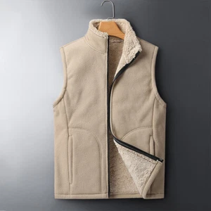 Herrenweste Weste Vlies gefüttert Obermantel Jacke Weste Oberbekleidung warme Sportbekleidung - Bild 1 von 15