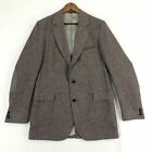 Pendleton VTG Men's Size 42T Brown Grey Virgin Wool Two-Button Blazer Jacket