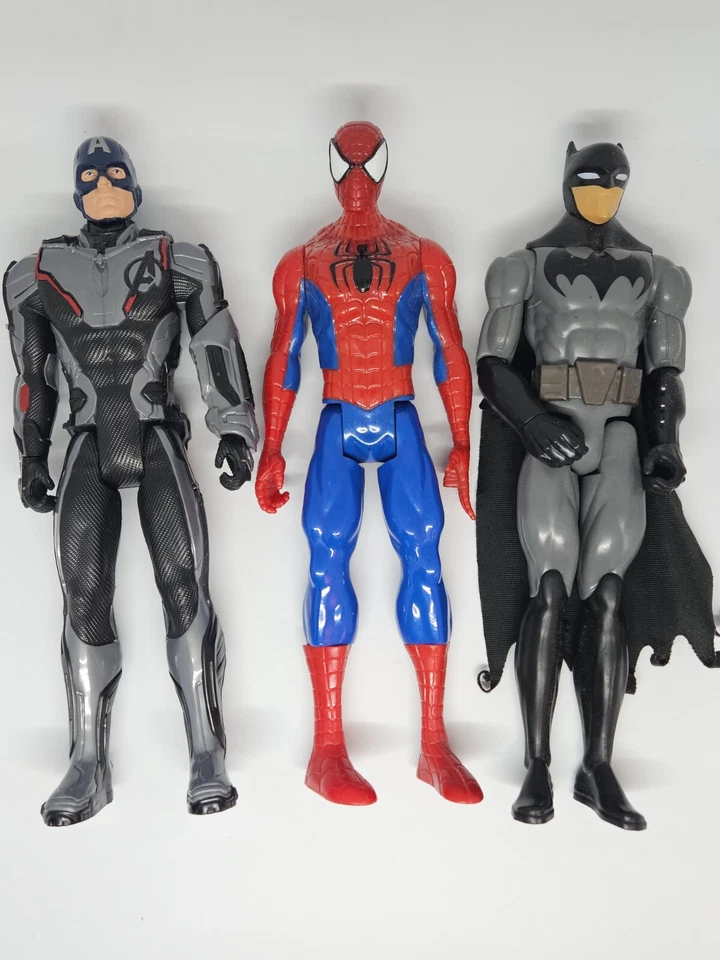 Batman Spiderman Captain America Action Figures 2016 2018 Mattel Dc Comics 12 In - Image 1 of 4