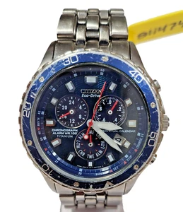 E812-S050022 CITIZEN ECO DRIVE TITANIUM CHRONO WATCH FOR MEN JC-79 - Picture 1 of 19