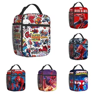 Marvel's Spider-Man Insulated Lunch Bag Food Picnic Box Sack Lunchbox Bag Gift - Picture 1 of 22