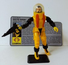 G.I.Joe 1988 SECTO VIPER 100% COMPLETE w Bugg driver  high grade w file card