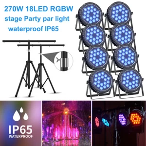 270W Waterproof RGBW LED Par Up Light DMX Stage DJ Par Can Light Beam Wash Lamp - Picture 1 of 16