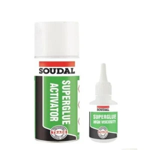 Soudal Mitre Mate Kit Bonding System Kit Superglue 50g & Activator 200ml Clear - Picture 1 of 8