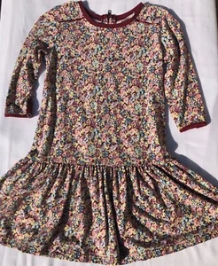 Matilda Jane 435 Friends Forever Courtney Dress maroon floral, Girls size 8, EUC - Picture 1 of 7