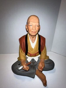 JAPANESE GENUINE HAKATA Mimasu DOLL CLAY - CLASSIC HANAKA Mimasu Smoking Vtg - Picture 1 of 9