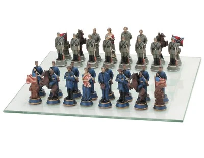 American Civil War Chess Set 3" King New - Image 1 of 3