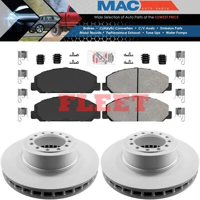 Front Fleet Pads & Rotors Fits Isuzu NPR NPR HD NQR w3500 Titlmaster 3500 4500hd - Image 1 of 4