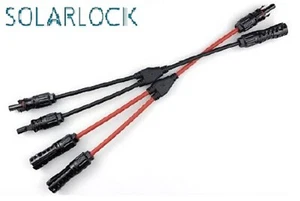 SolarLock MC4 Y-Verteiler PV-Y-Adapter 30A / 1500VDC Paar (schwarz und rot) - Bild 1 von 2