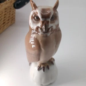 BING & GRONDAHL 0WL PORCELAIN FIGURINE 4.50''T DENMARK READ - Picture 1 of 7