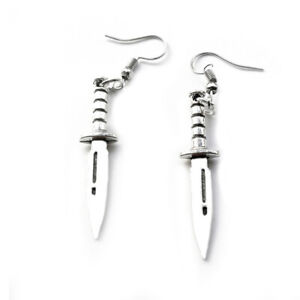 Fashionable European and American silver knife pendant earring for women jewelry