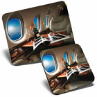 Mouse Mat & Coaster Set - Private Jet Elegant  #2512