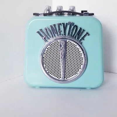 Vintage Danelectro Honeytone Electric Guitar Mini Travel Amp Aqua NOT TESTED - image 1 of 4