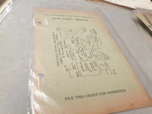 1940 GMC TRUCKS  Original Wiring Diagram & Lube Chart  - Picture 1 of 2