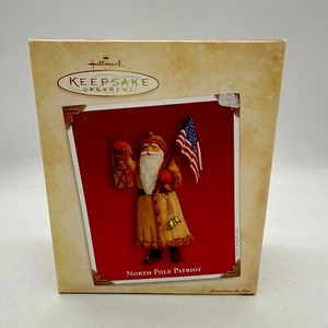 Hallmark Keepsake North Pole Patriot 2004 Ornament Patriotic Santa Flag America - Picture 1 of 4