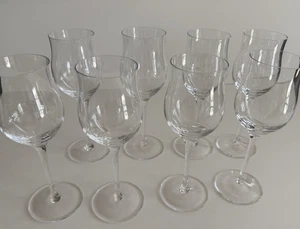 Set of 8 TIFFANY & CO 7" Aperitif Cordial 5 OZ Claret Wine Glasses Tulip Shaped - Picture 1 of 6