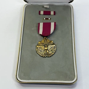 US Air Force Service Medal Lapel Ribbon Set Meritorious in Case issued B.H. Day - Picture 1 of 3