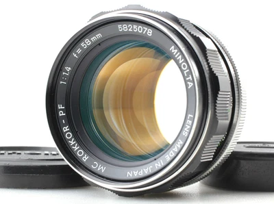 [Perto de ESTADO PERFEITO++] Lente MF Padrão Minolta MC ROKKOR PF 58mm F/1.4 do Japão - Imagem 1 de 4