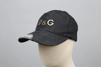 DOLCE&GABBANA Vintage Preto Denim Usado Сap Masculino Tamanho Único - Imagem 1 de 4