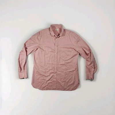 Camisa Deportiva Borrelli Napoli Rosa Oxford Tela Abotonada XL Hecha a Mano en Italia Foto 1 de 4