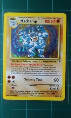 Tarjeta Pokémon Legendary Collection 15 Machamp Holo 2002 Wizards Of The Coast HP Foto 1 de 2