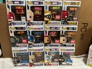 HUGE CHEAP MARVEL LOT FUNKO POP (12) CAPTAIN IRON MAN RED SKULL AVENGERS THOR - Picture 1 of 8