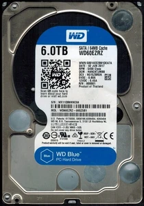 WD60EZRZ-00GZ5B1 S/N: WX11D DCM: HANCKTJMBB WESTERN DIGITAL 6TB THAILAND JUN 20 - Picture 1 of 2