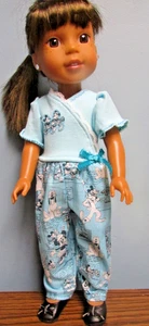 Cartoon Long Romper Set made to fit Wellie Wisher dolls 14.5 - Picture 1 of 4