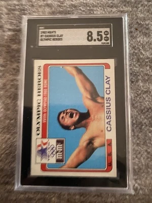 Cassius Clay Muhammad Ali - 1983 Topps/M & M's Olympic Heroes 7 SGC 8.5 - Image 1 of 2