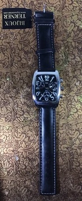Reloj Pulsera Bijourx Cuero Terner K-10266 Tapa Trasera Acero NECESITA BATERÍA NUEVO SIN ETIQUETAS Foto 1 de 4