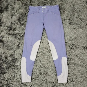 Dover Saddlery Breeches Womens 26 Purple Knee Patch Riding Equestrian Stretch - Picture 1 of 21