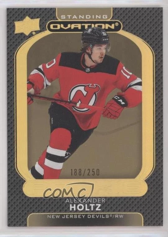 2021 Ovation Rookies Gold Spectrum Standing /250 Alexander Holtz #147 Rookie RC - Image 1 of 2