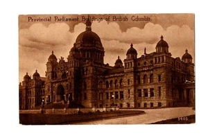 POSTAL VINTAGE. Edificios del Parlamento Provincial de Victoria, Columbia Británica - Imagen 1 de 2