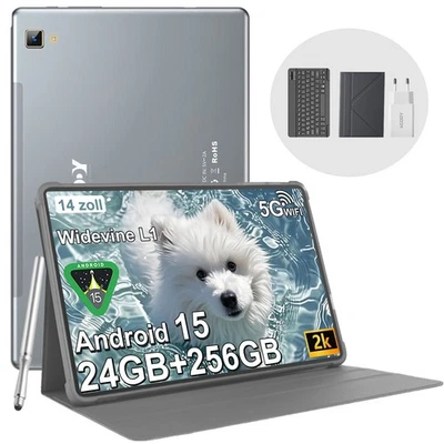 NEU Tablet 14.0 Zoll Android 15 Tablet 24GB RAM+256GB ROM(1TB TF) Gaming Tablet - Bild 1 von 4