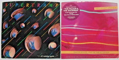 DAVID BOWIE PAT METHENY-THIS IS NOT AMERICA/SUPERTRAMP-ITS RAINING AGAIN, 2 45's - Image 1 of 2