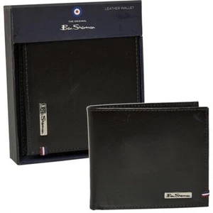 Ben Sherman Mens Classic Bi Fold Wallet Black - Brand New (RRP £39.99) - Picture 1 of 6