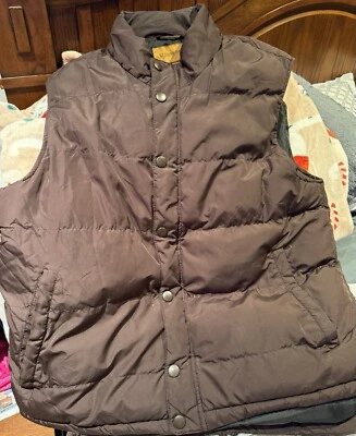 St. Johns Bay Puffer Vest Coat Mens Size L Brown Size Activewear Outdoor - Image 1 of 3