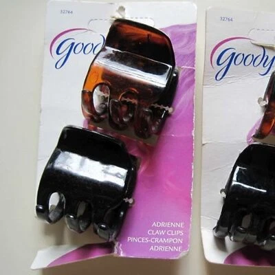 2 pinzas para el cabello Goody Adrienne Styling 2009 mandíbula pequeña moda tortuga clásica Foto 1 de 4