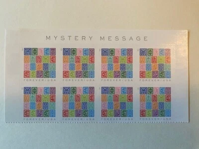 US Scott # 5614 Block Of 8 Stamps MNH, Mystery Message - Image 1 of 2