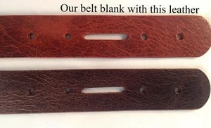 Cinturón de cuero de búfalo asiático marrón envejecido correa hágalo usted mismo manualidades 9 oz. - Imagen 1 de 11