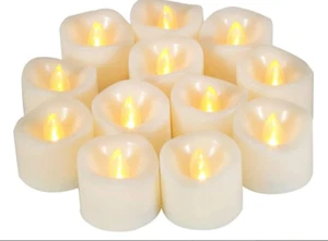 24Pcs LED Tea Lights Flameless Flicker w/ Timer Candles Lamp Battery Operated - Picture 1 of 4